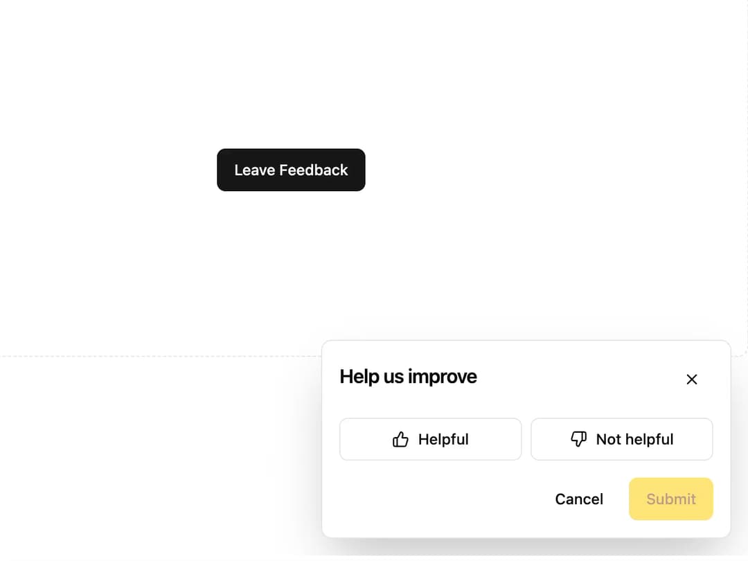 Feedback Widget preview