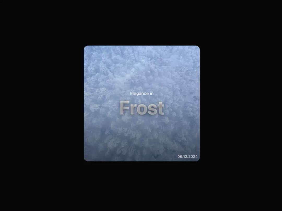 Frosted Card preview