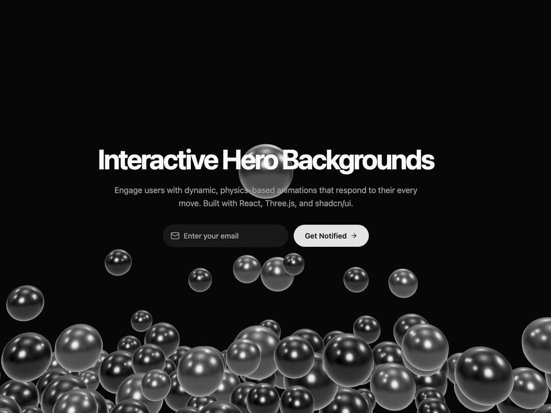 Interactive Hero Backgrounds preview