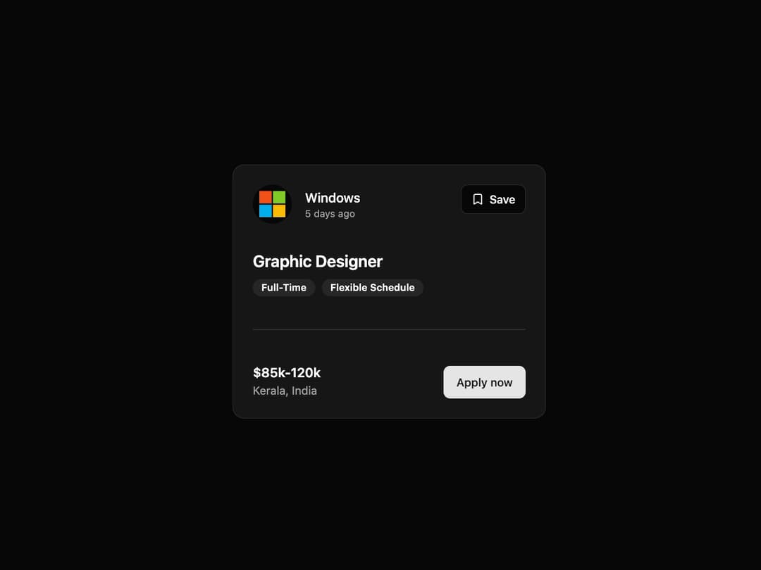 Job Card preview