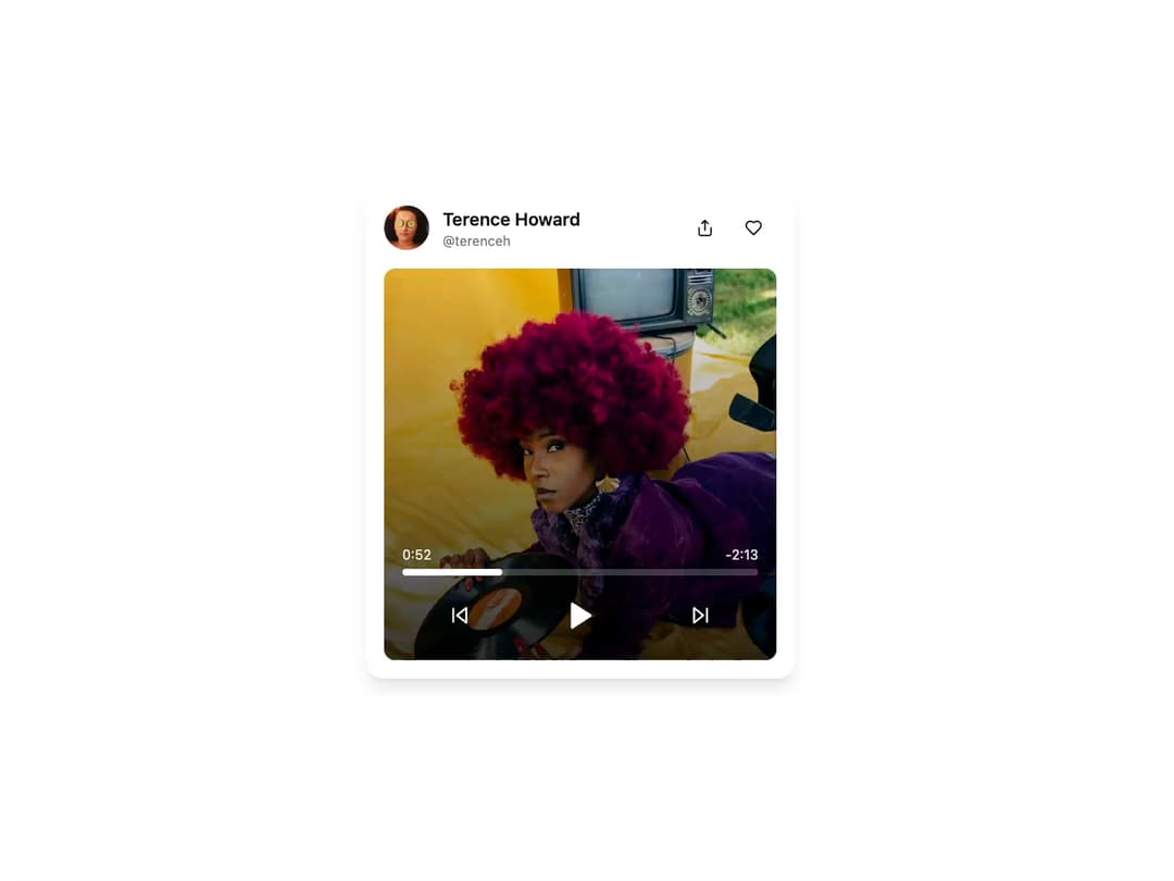 Music Player Card preview