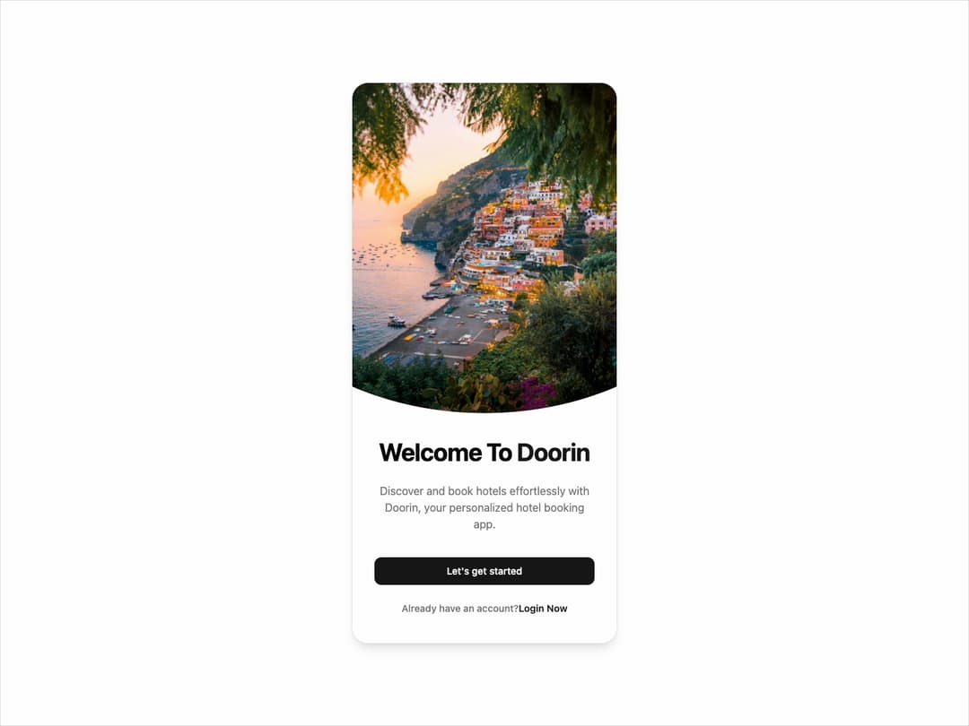 Onboarding / Welcome Screen preview