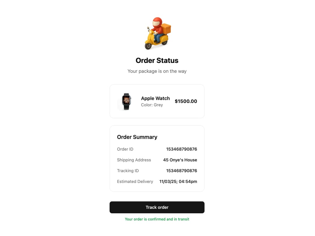 Order Status Tracker preview