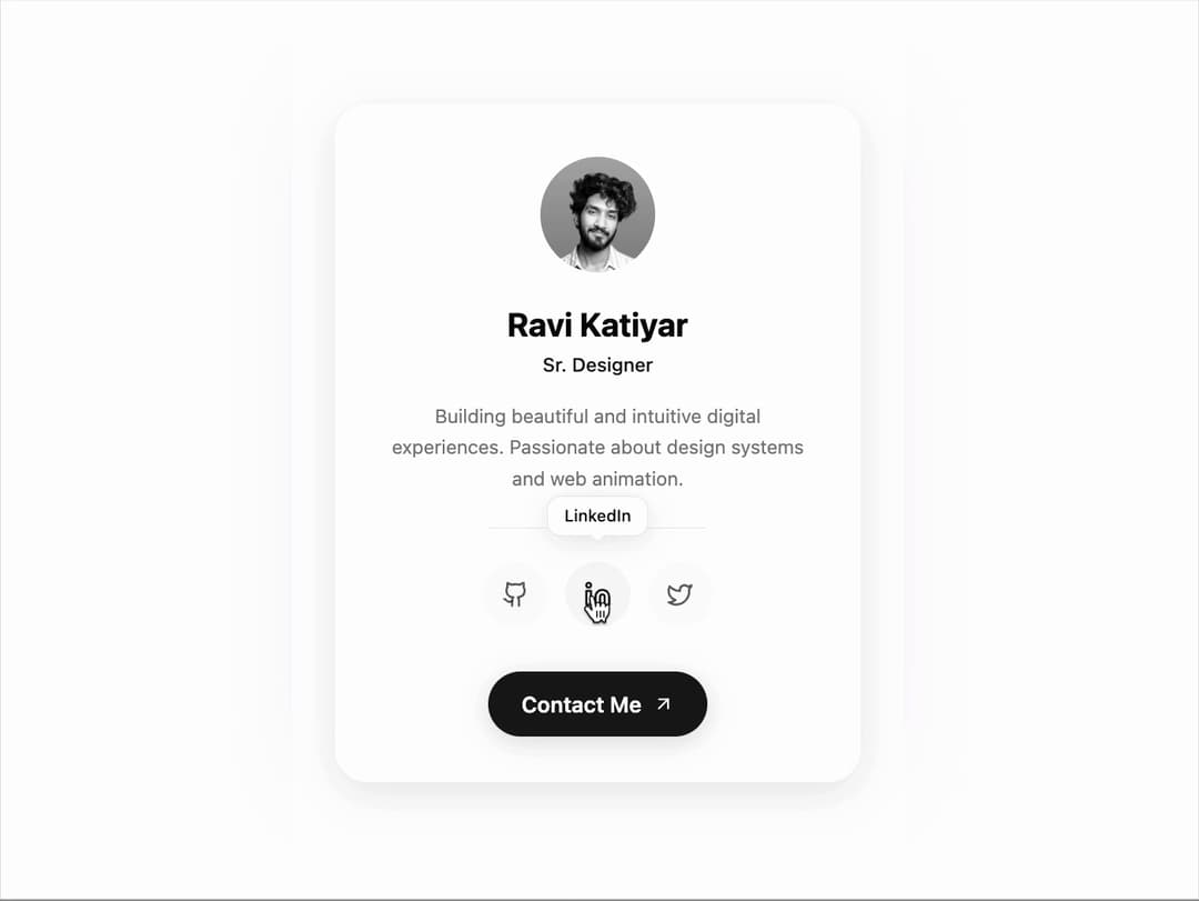 Profile Card preview