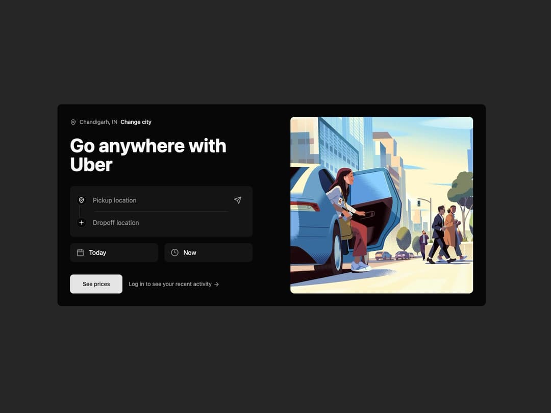 Ride Booking Form preview