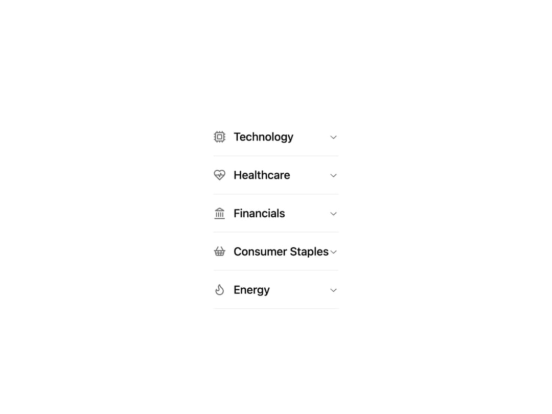 Stock Category List preview