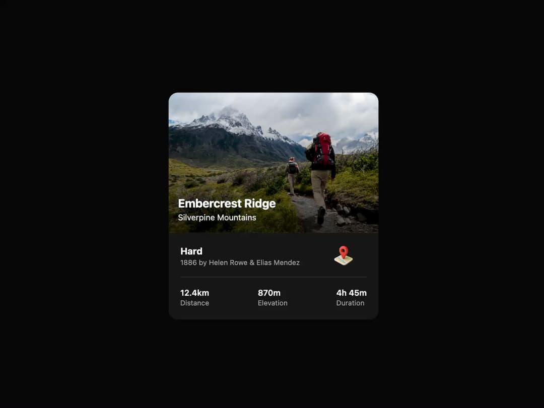 Trail Card preview