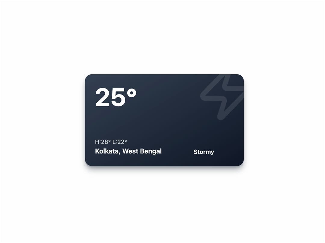 Weather Card preview