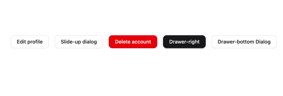 Dialog Modal Drawer preview
