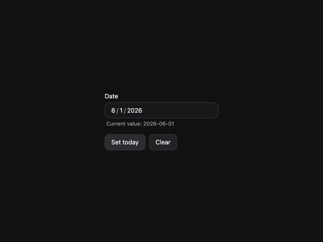 DateField preview