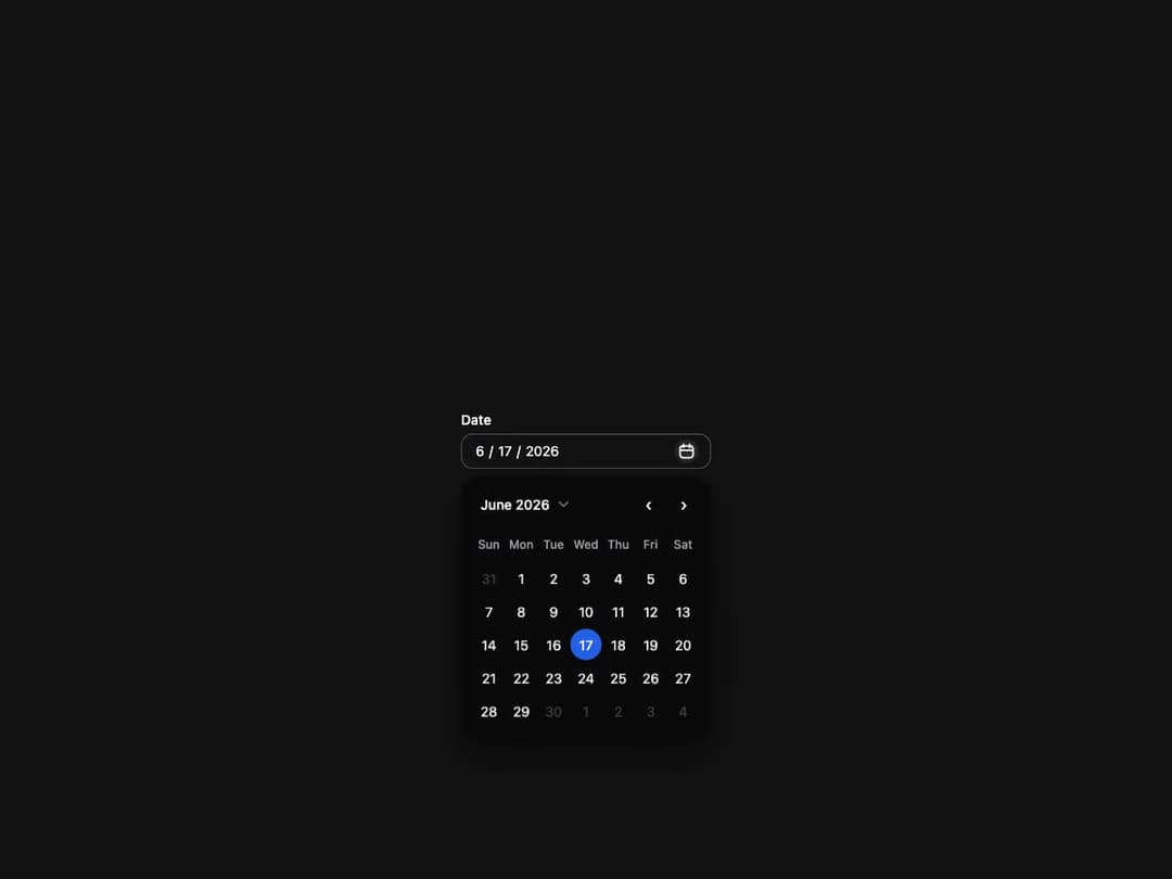 DatePicker preview