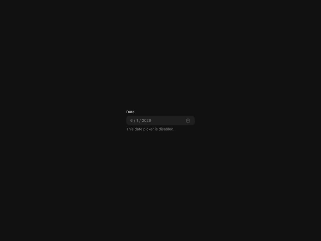 DatePicker preview