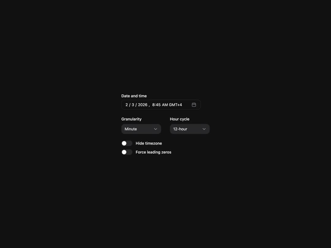 DatePicker preview