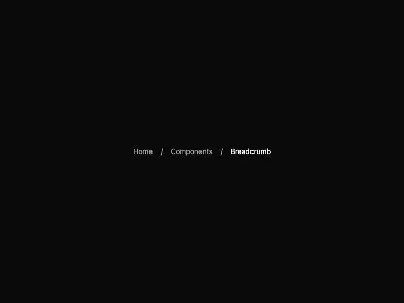 Interfaces Breadcrumb preview