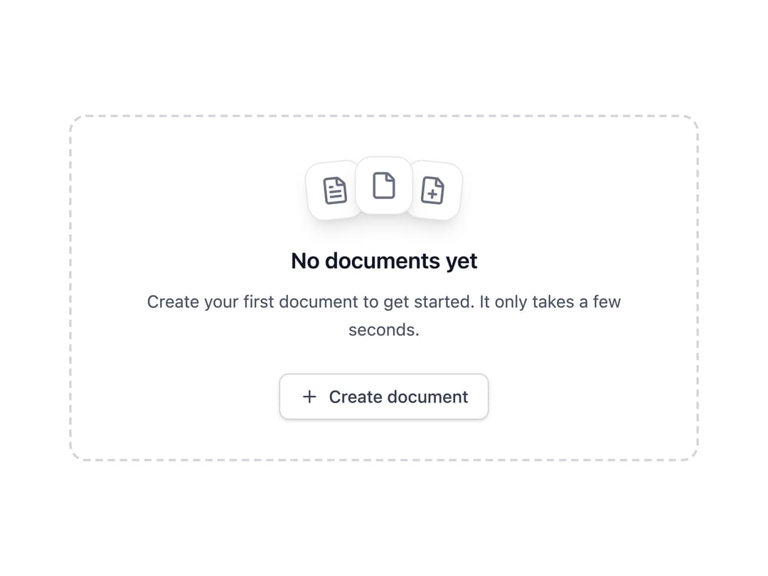 Interactive Empty State preview
