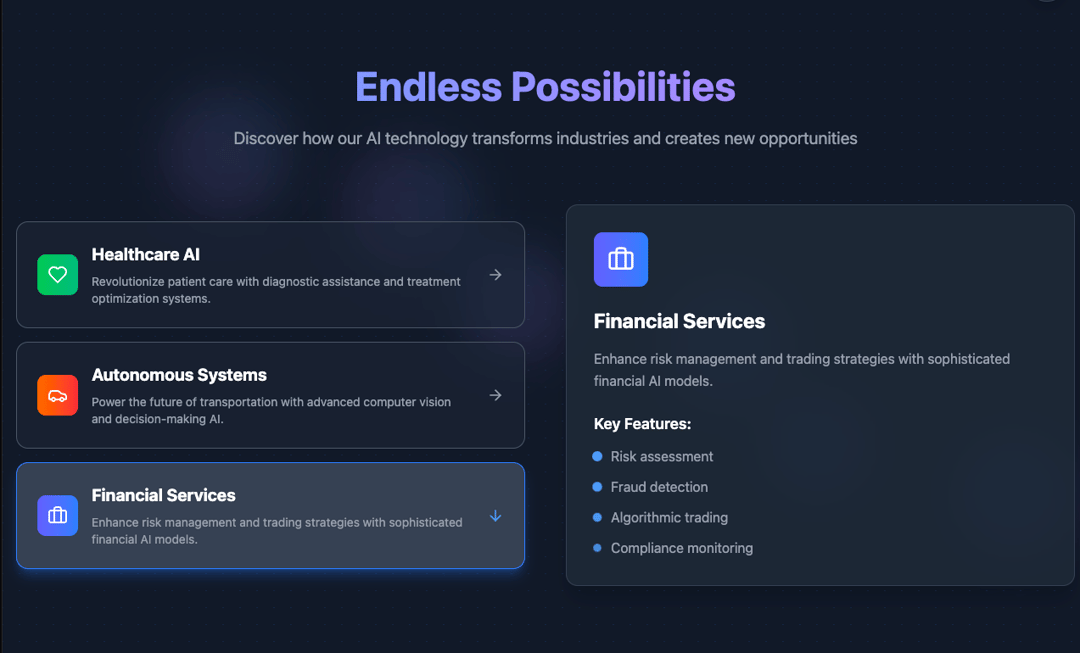 UseCases Section preview