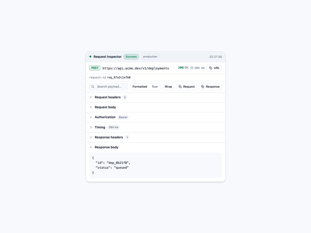 API Request Inspector preview
