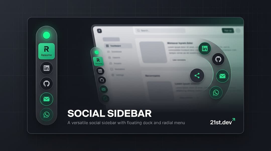 Social Sidebar Demo preview