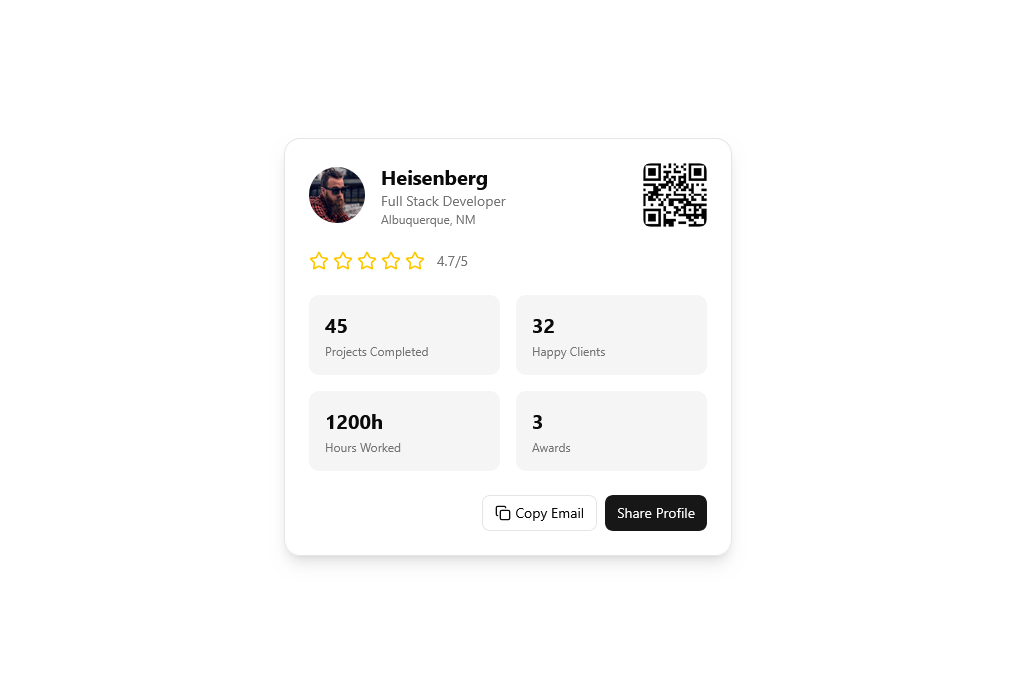 FreelancerProfileCard preview