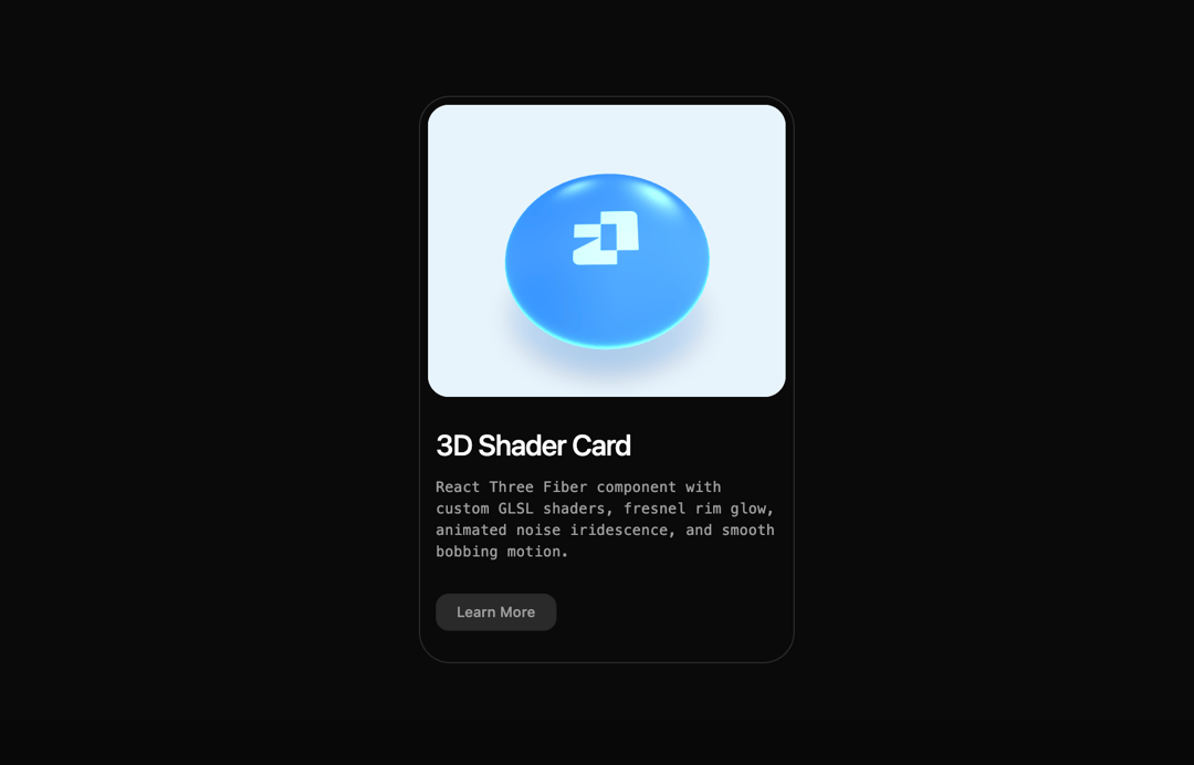 3D Shader Card preview