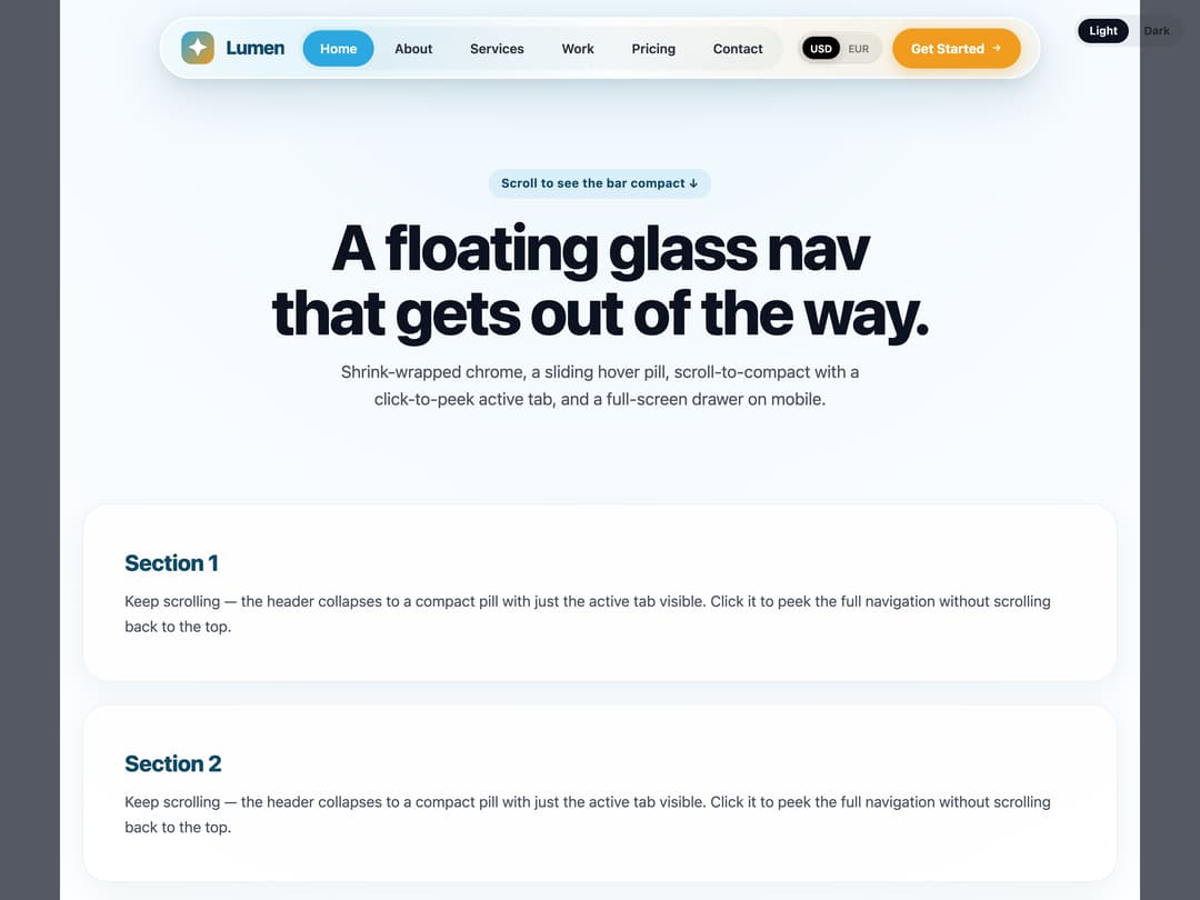 Glass Nav preview