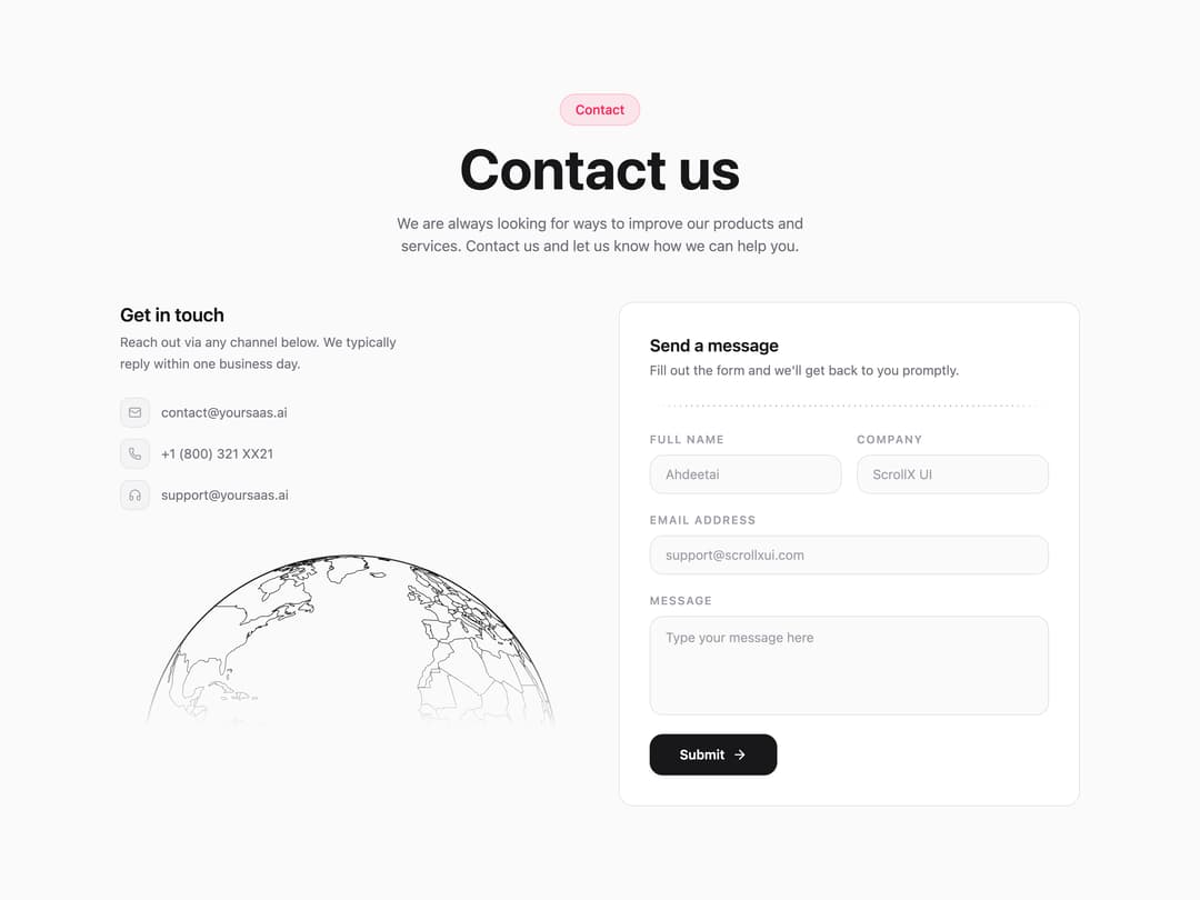 Contact with Globe preview