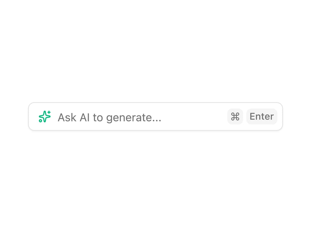 AI Prompt Input with Shortcut preview