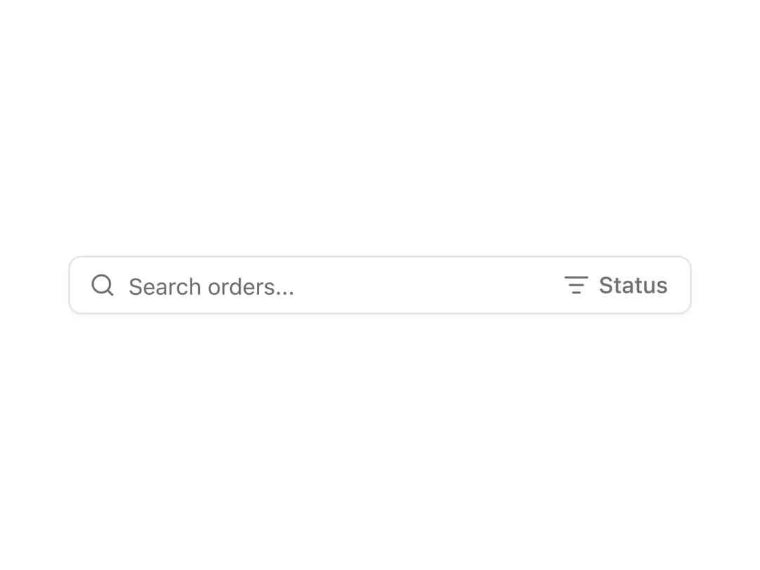 Order Search Input Group preview