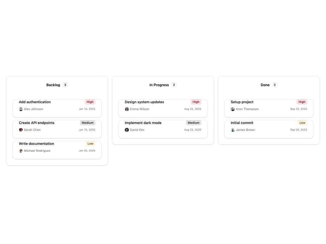 Kanban Board preview