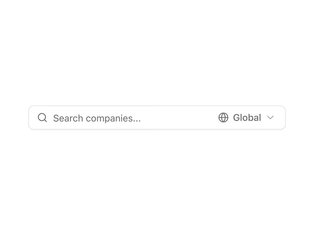 Company Search Input Group preview