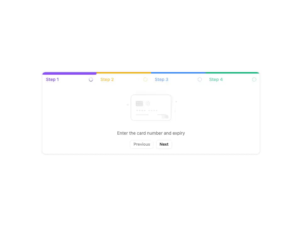 ReUI stepper - Stepper with top color bars and card art preview