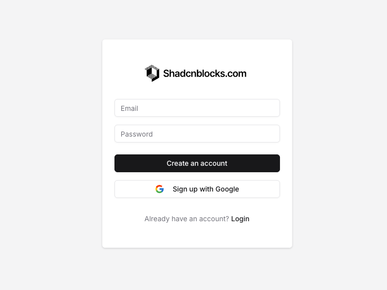 Signup 1 preview