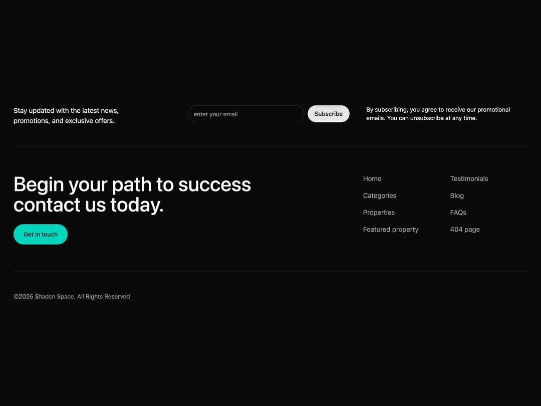 Dark Conversion Footer preview