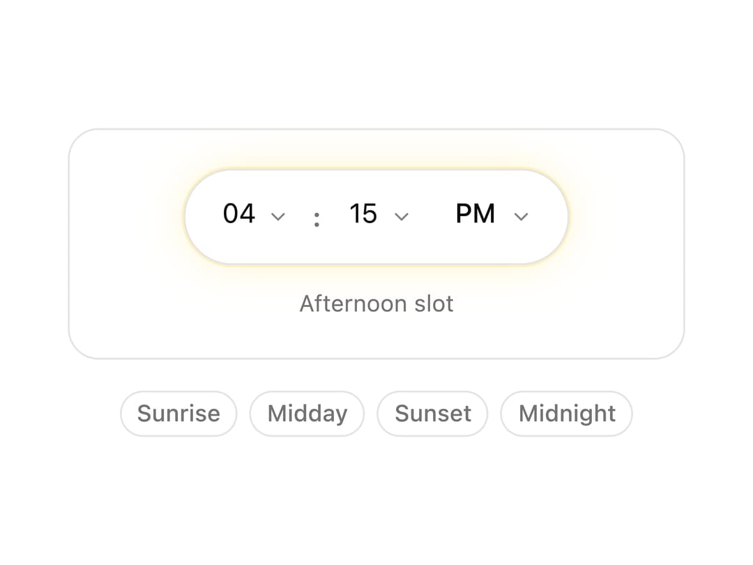 Flip Clock Daypart Picker preview