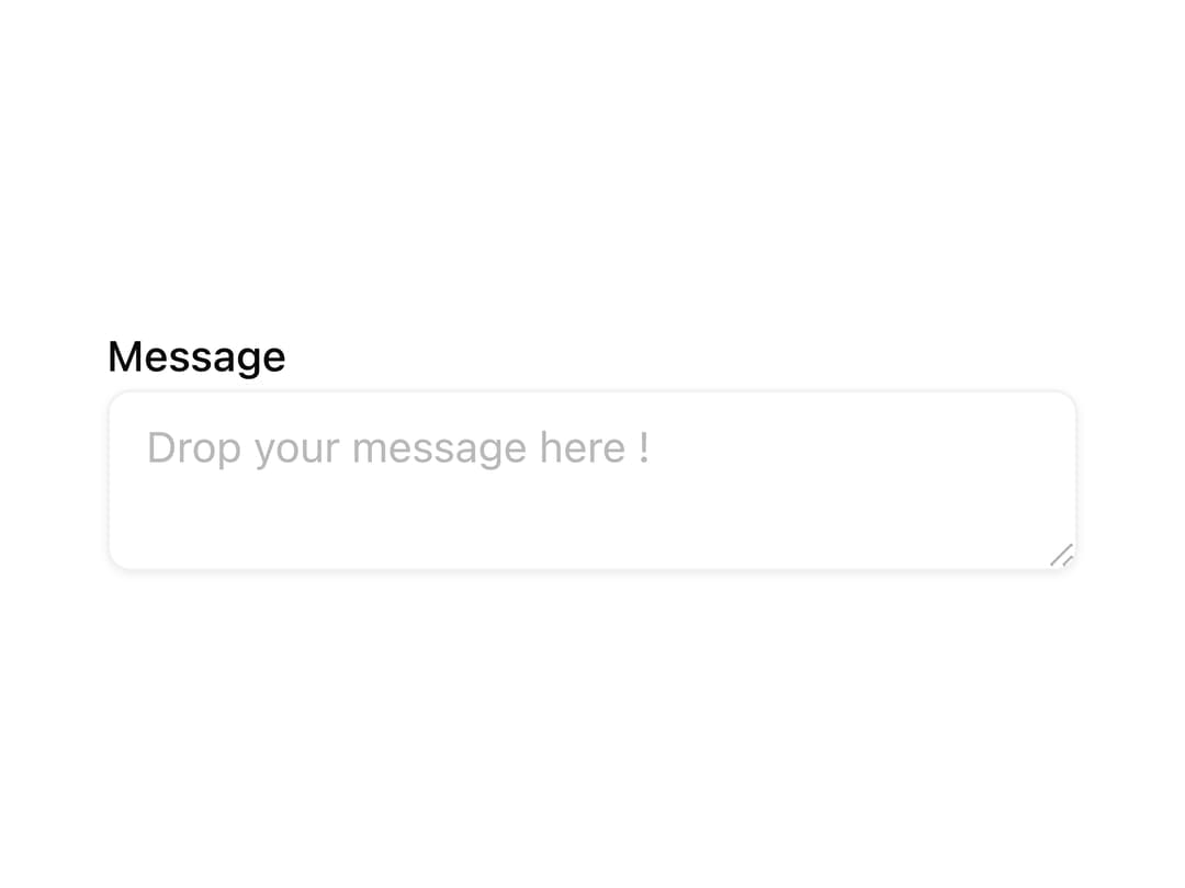 Disabled Textarea preview