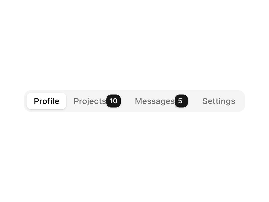 Tabs with Badge preview