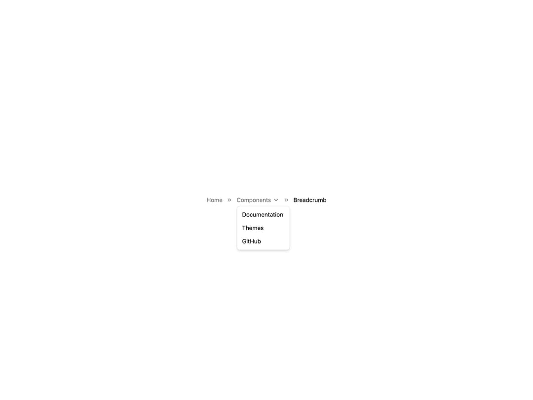 Breadcrumb with Dropdown preview