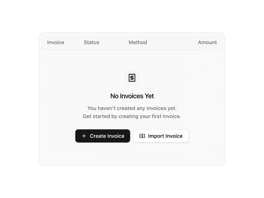 Invoice Empty State preview