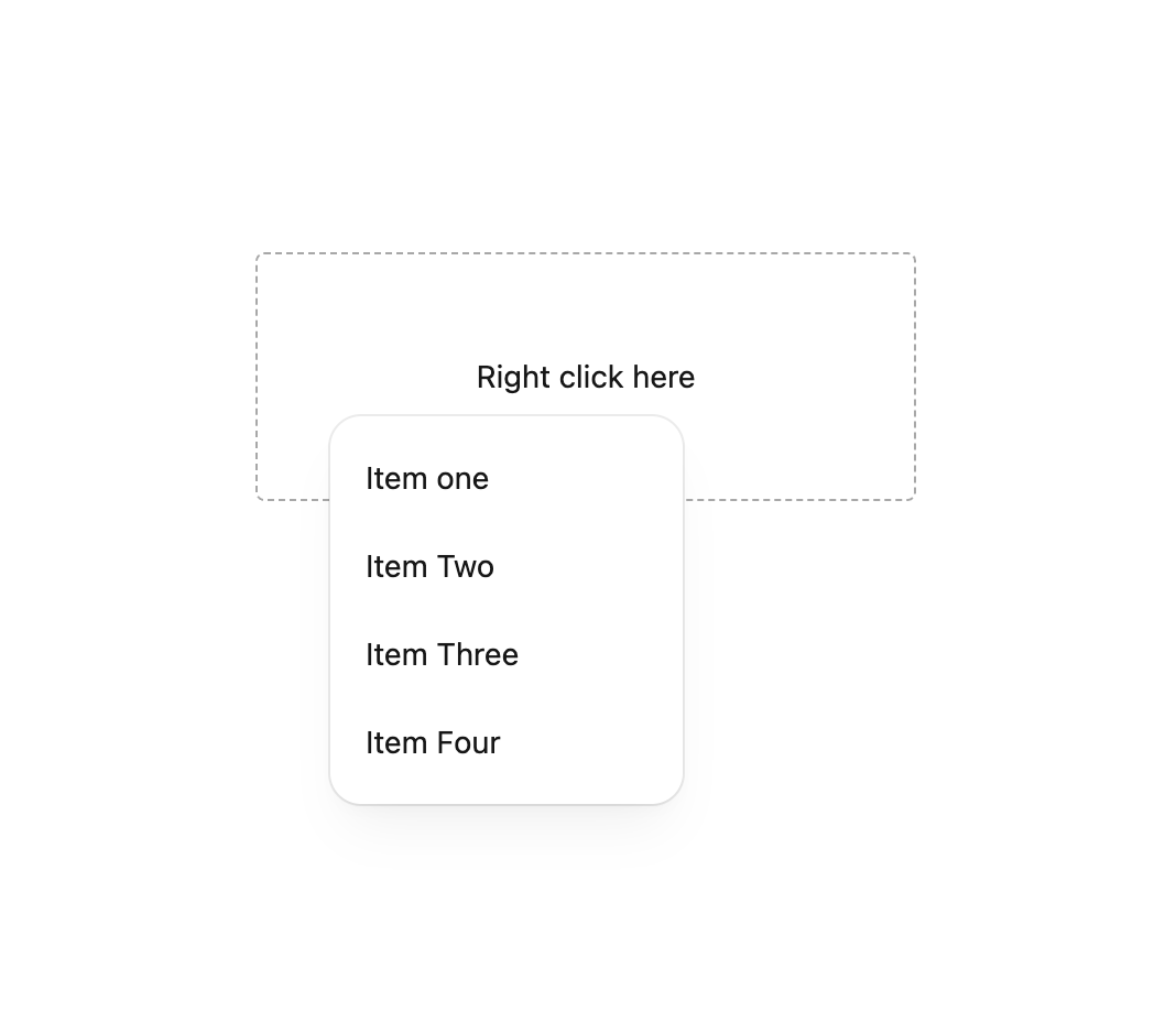 Context Menu preview