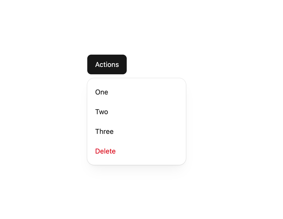 Menu preview