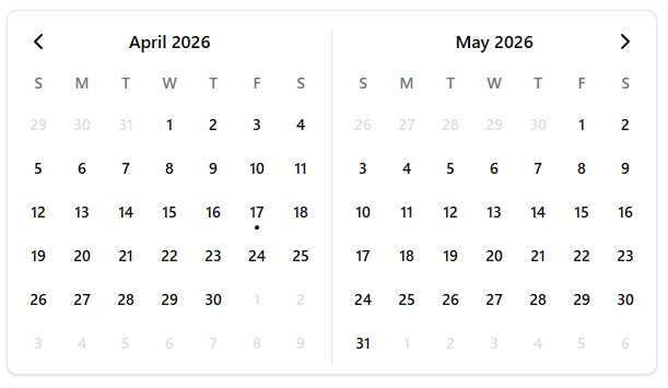 Calendar preview