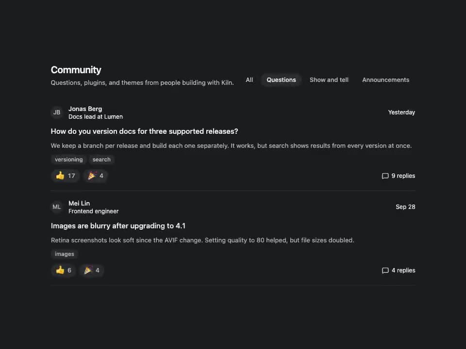 Uai Blocks Community Feed preview