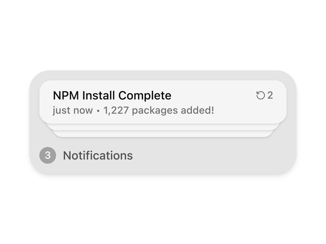 Notification List preview