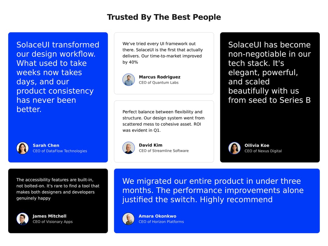 Testimonial Section preview