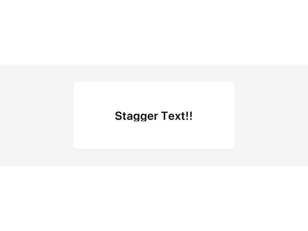 Stagger Text preview