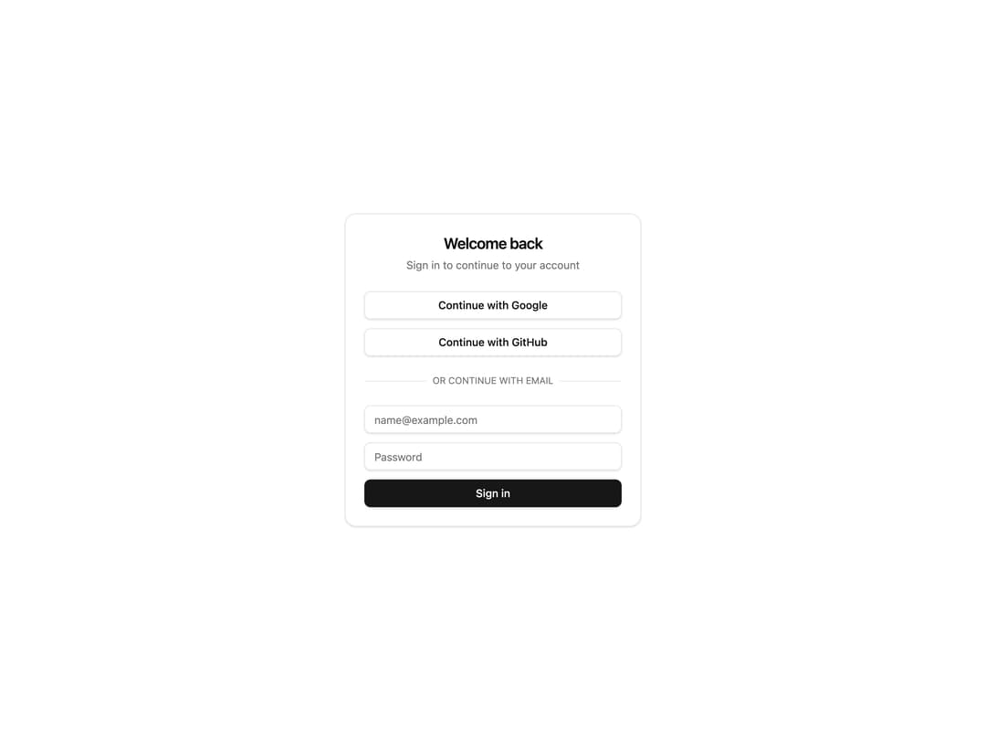 Auth Divider preview