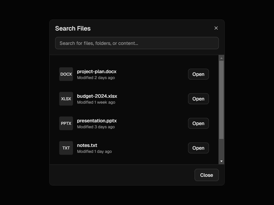 Dialog preview