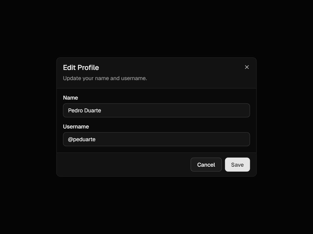 Dialog preview
