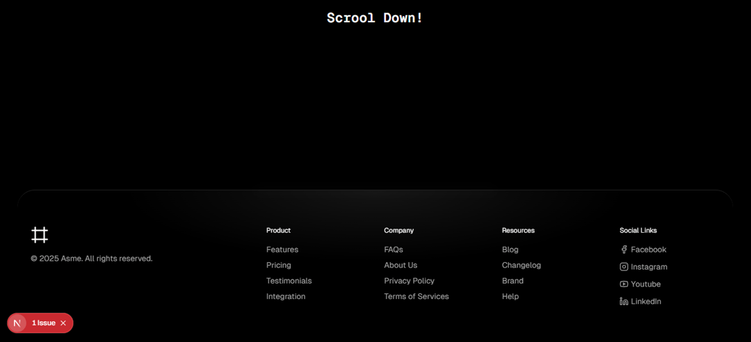 Footer Section preview