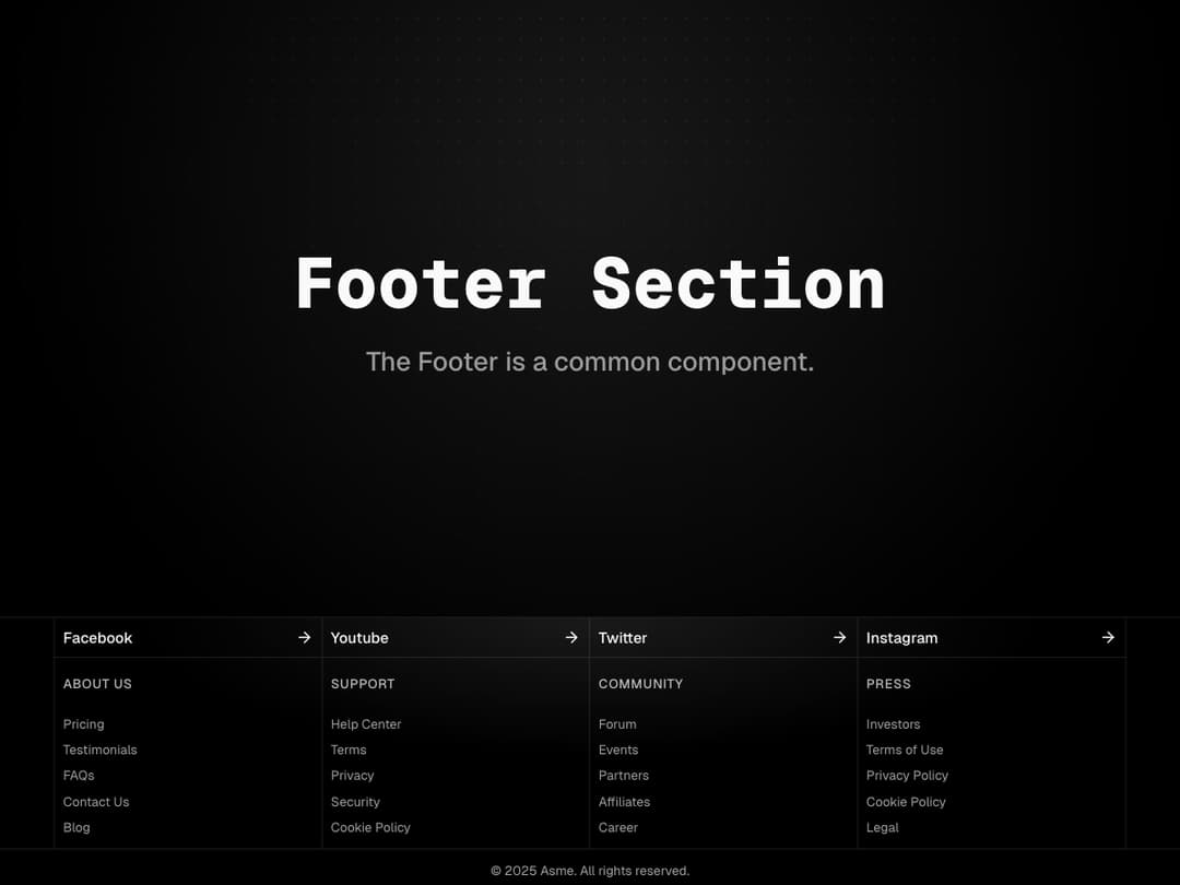 Footer preview